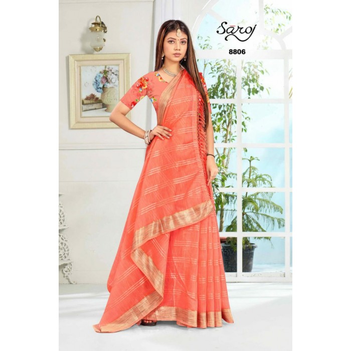 Saroj Royal Vol 1 Soft Cotton Line Sarees 